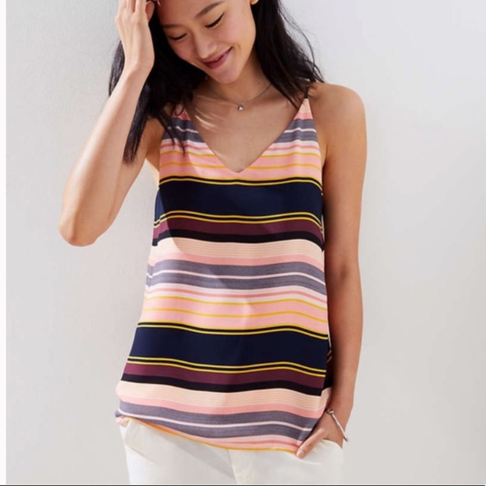 NWOT LOFT Striped Tank